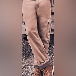 Stanley Fleece Lined Tan Cargo Pants